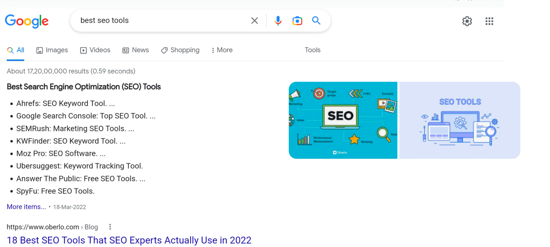 List featured snippet