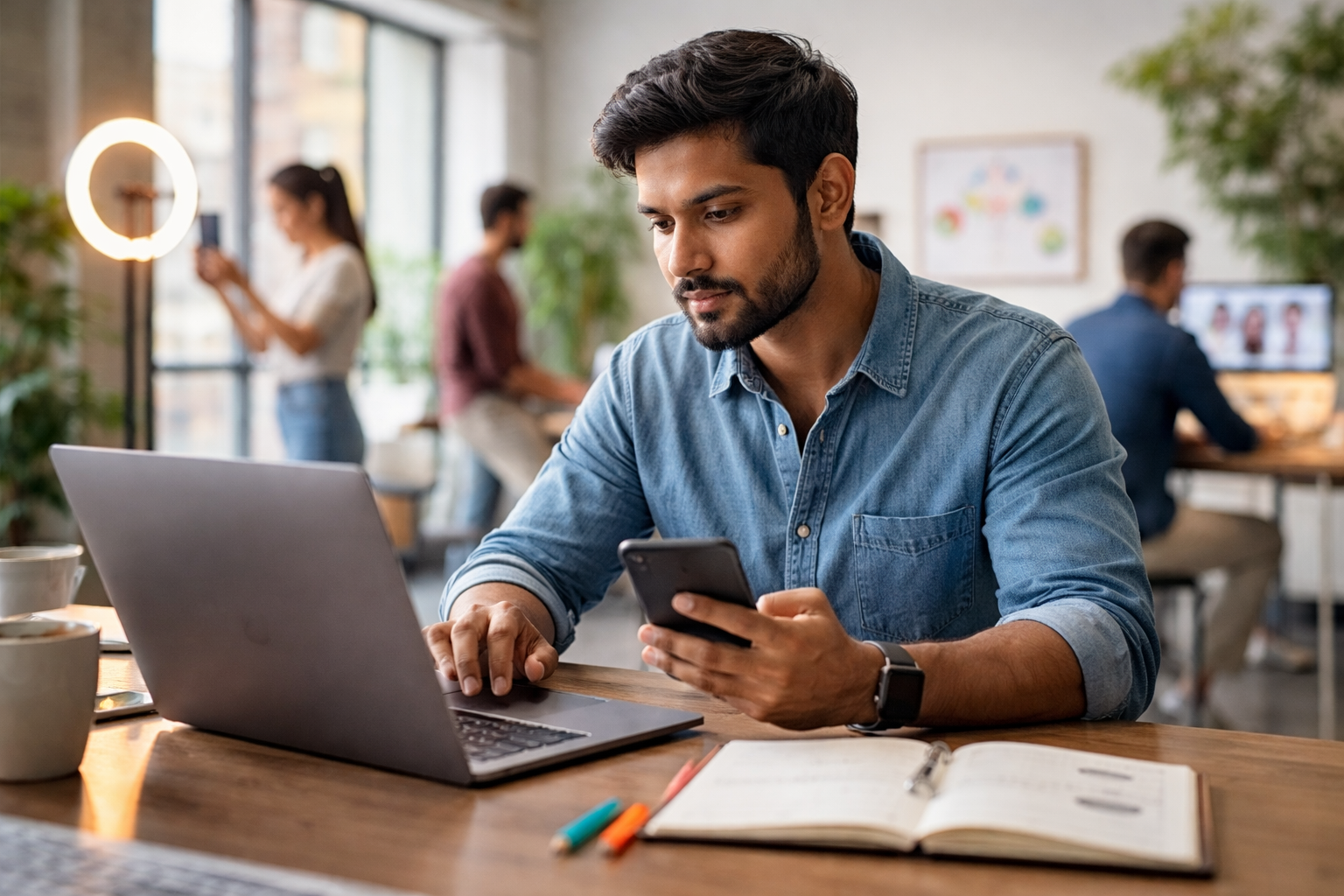 digital marketing expert analyzing campaign data